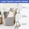 60L Laundry Hamper with Handles,Decorative Blanket Basket Tall Woven Rope Storage Basket for Dirty Clothes,Toys,Blankets in Living Room, Bathroom&Bedroom